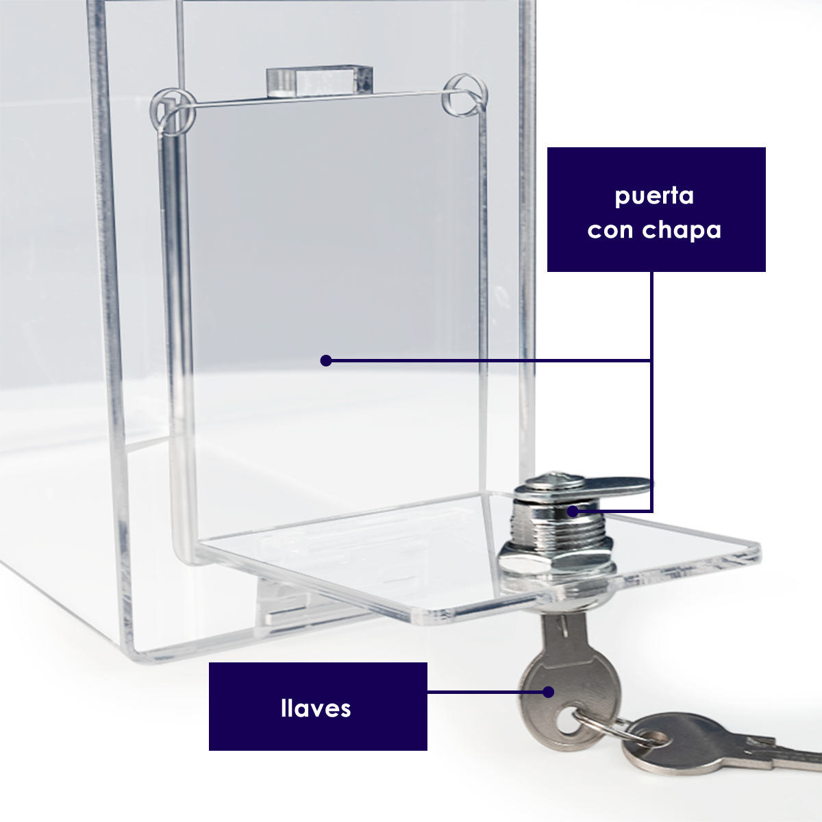 Puerta con cerradura y llaves incluidas