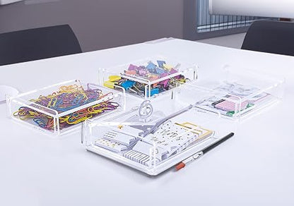 Set de 4 cajas organizadoras de acrílico transparente - imagen 3