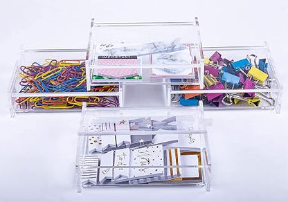 Set de 4 cajas organizadoras de acrílico transparente - imagen 5