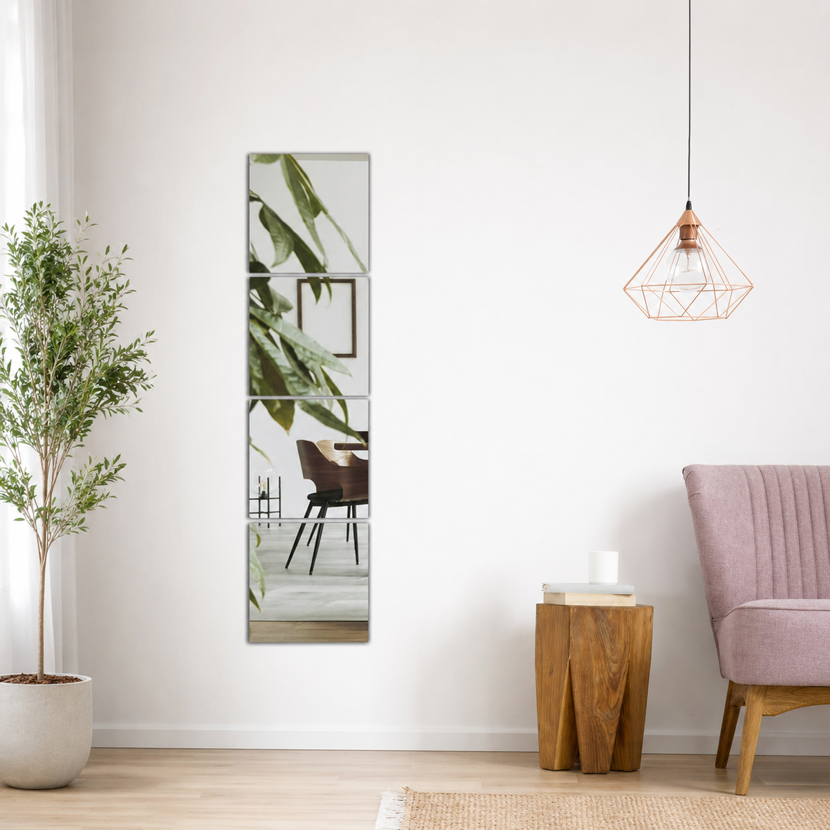 Espejos de acrílico decorativos en el hogar