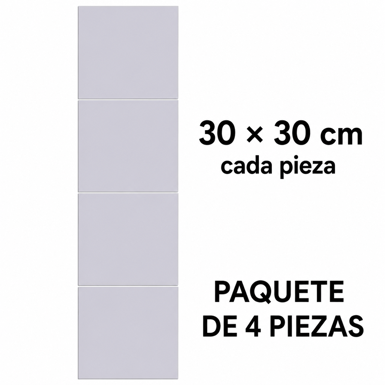 Medidas de 30 x 30 cm por pieza, paquete de 4