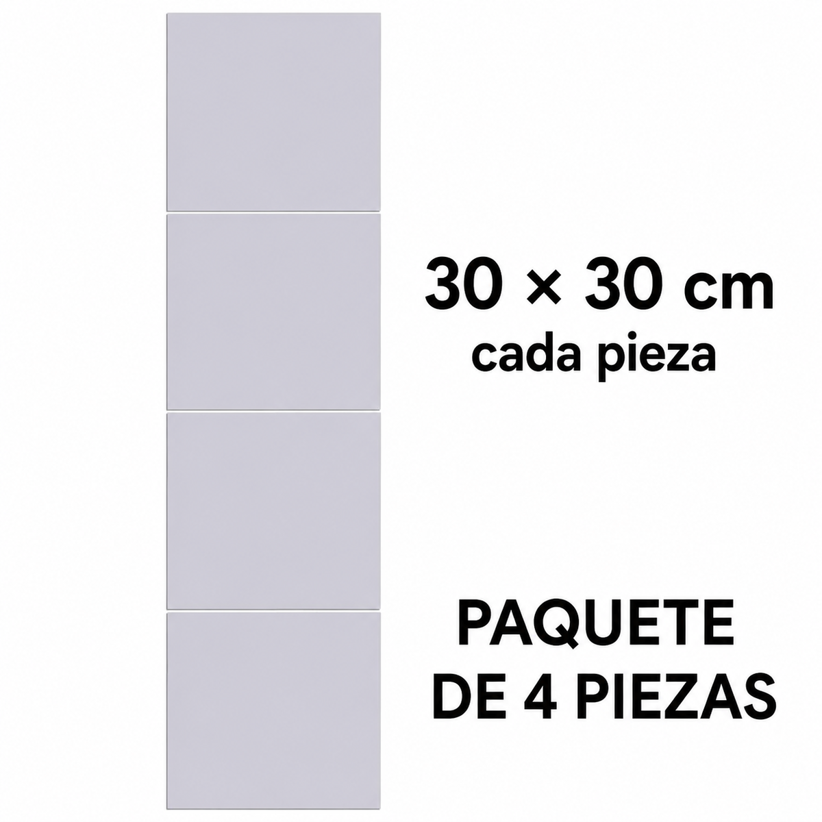 Medidas de 30 x 30 cm por pieza, paquete de 4