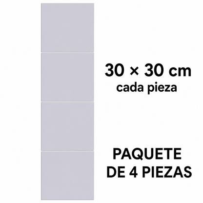 Medidas de 30 x 30 cm por pieza, paquete de 4