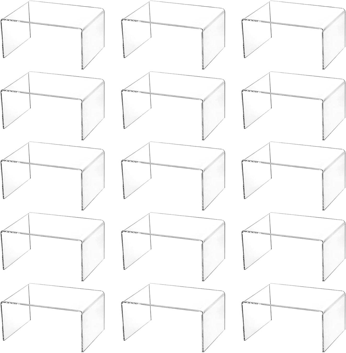 Set de 16 grapas minis de acrílico transparente