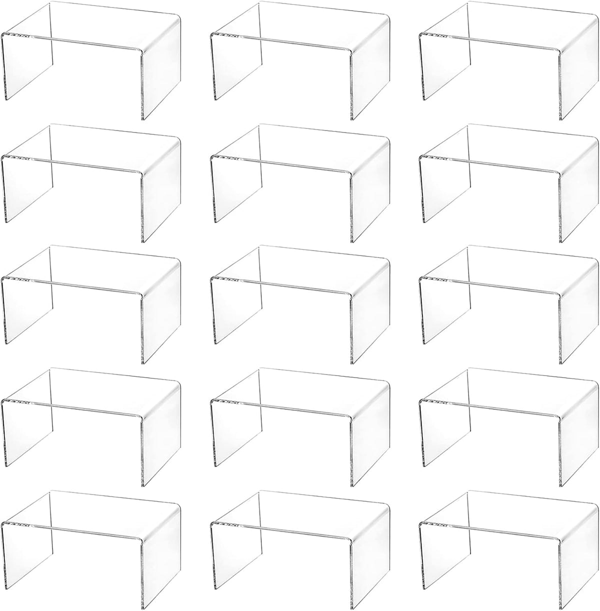 Set de 16 grapas minis de acrílico transparente
