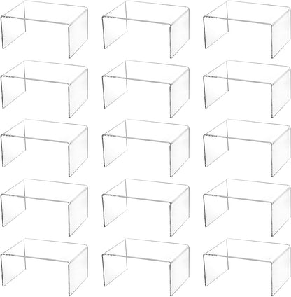 Set de 16 grapas minis de acrílico transparente