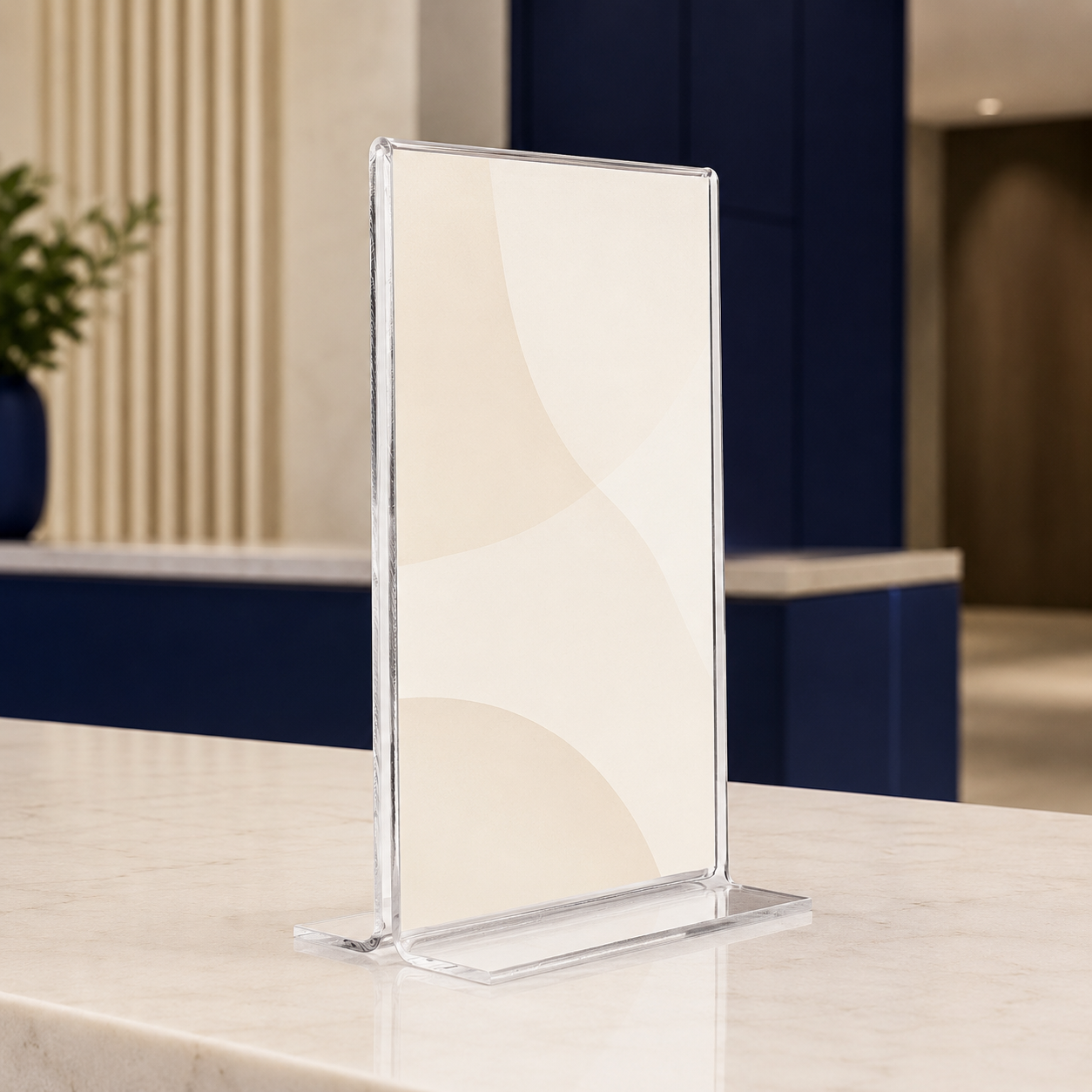 Exhibidor vertical transparente Kirra para oficina