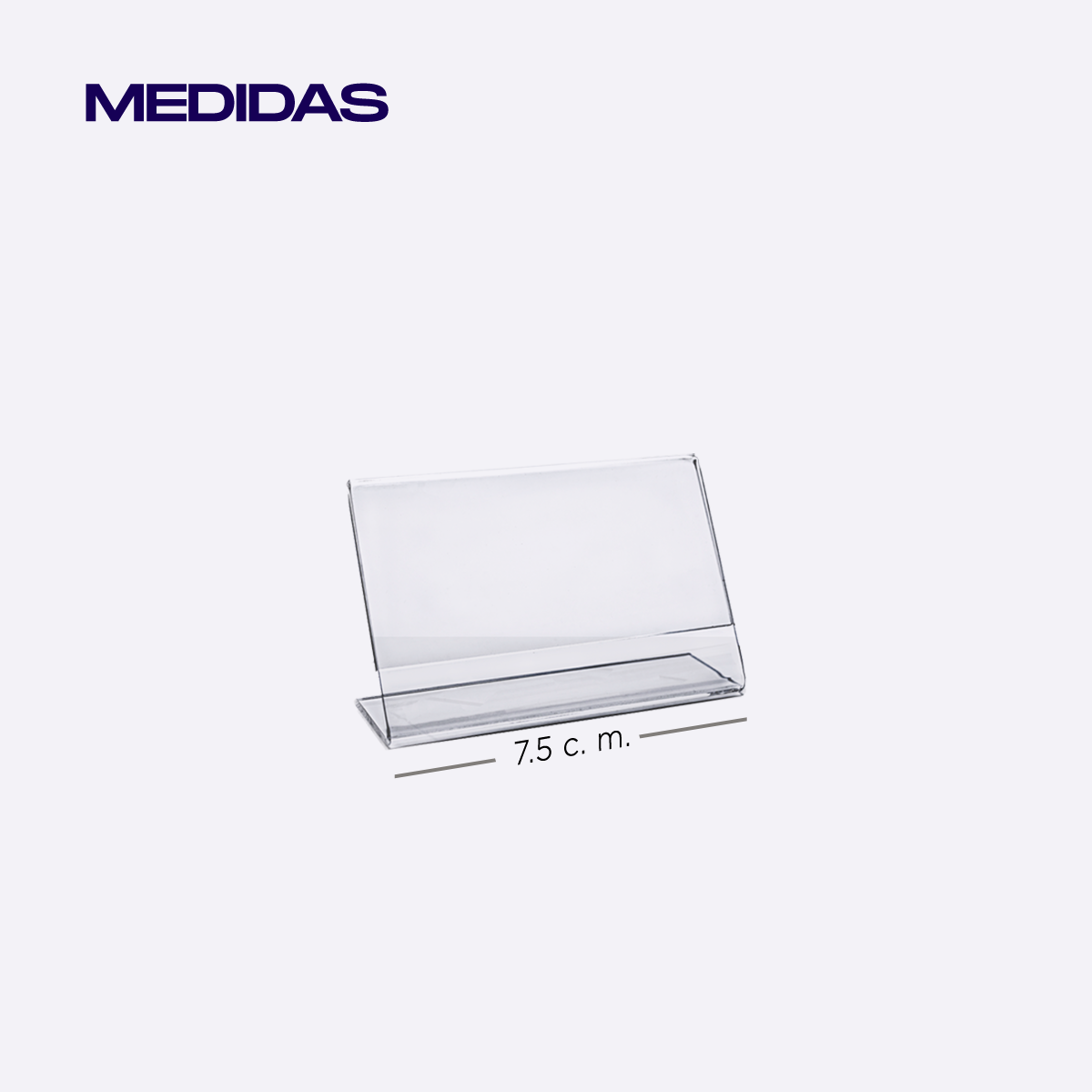 Medida del porta precios KIRRA: 7.5 cm