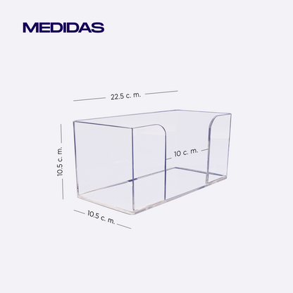 Medidas del Porta Sanitas chico: 22.5 por 10.5 por 10.5 cm