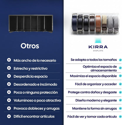 Comparativa del organizador de cinturones KIRRA