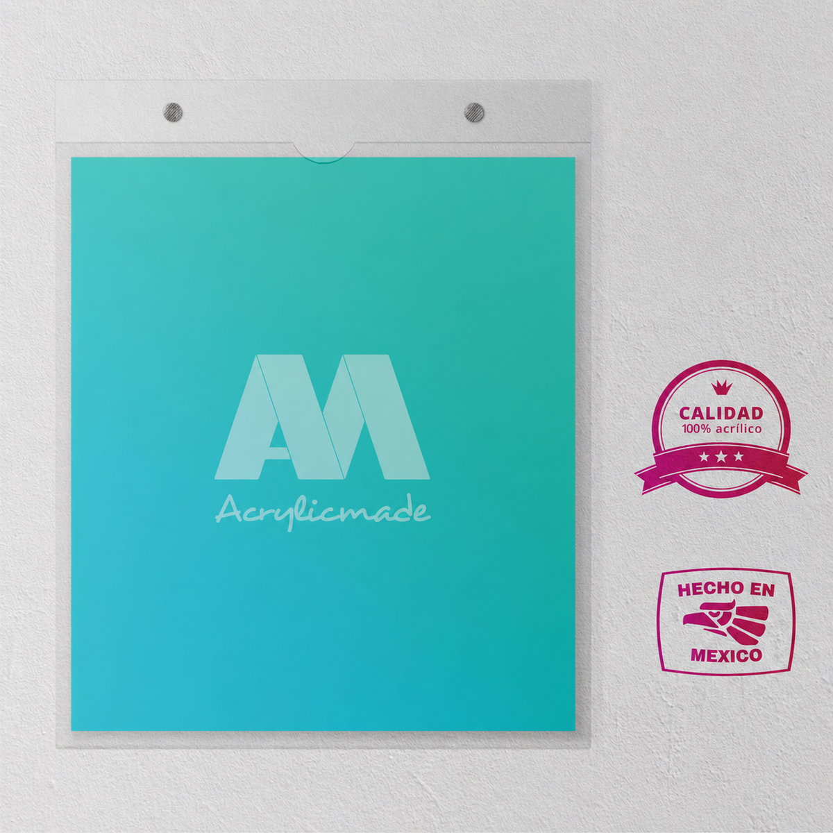 Características del porta hojas vertical de acrílico