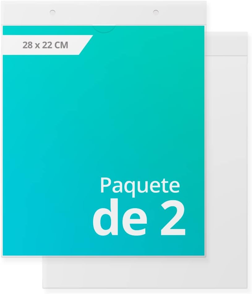 Paquete de 2 porta hojas verticales tamaño carta