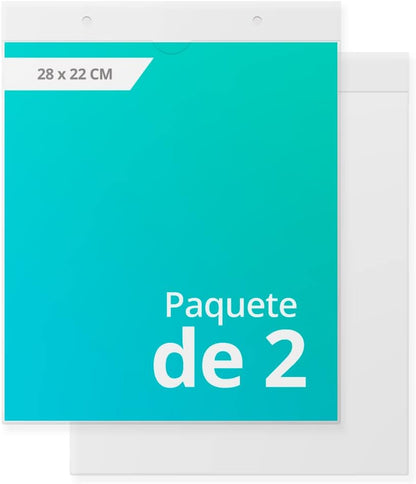 Paquete de 2 porta hojas verticales tamaño carta