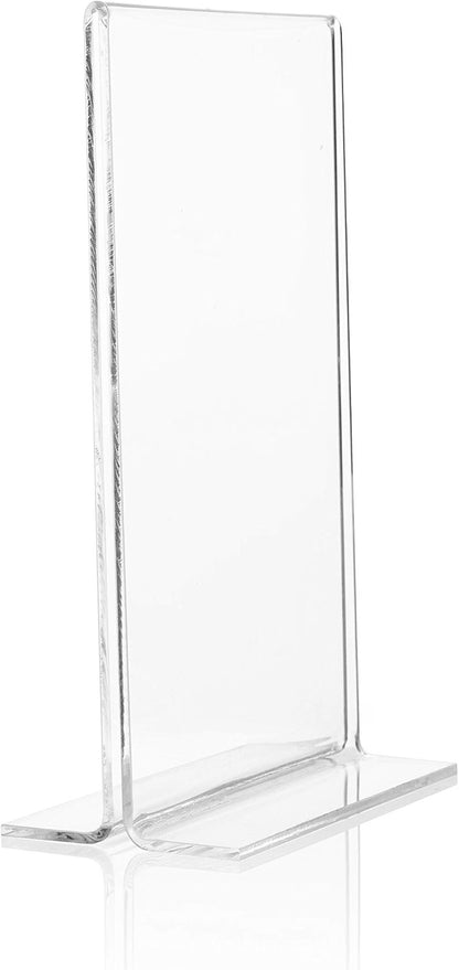 Porta menú vertical clásico de acrílico transparente