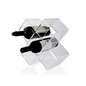 Porta botellas de vino en X de acrílico – 13 × 30 × 30 cm