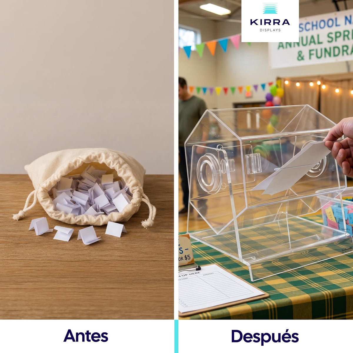 Tómbola KIRRA en uso para sorteos